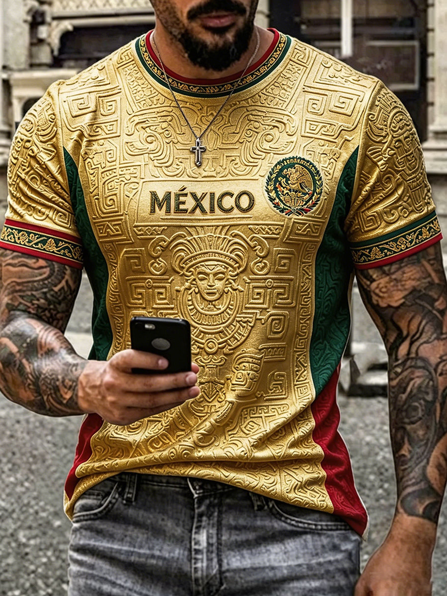 Men's Mexico Proud Art Printed T-shirt