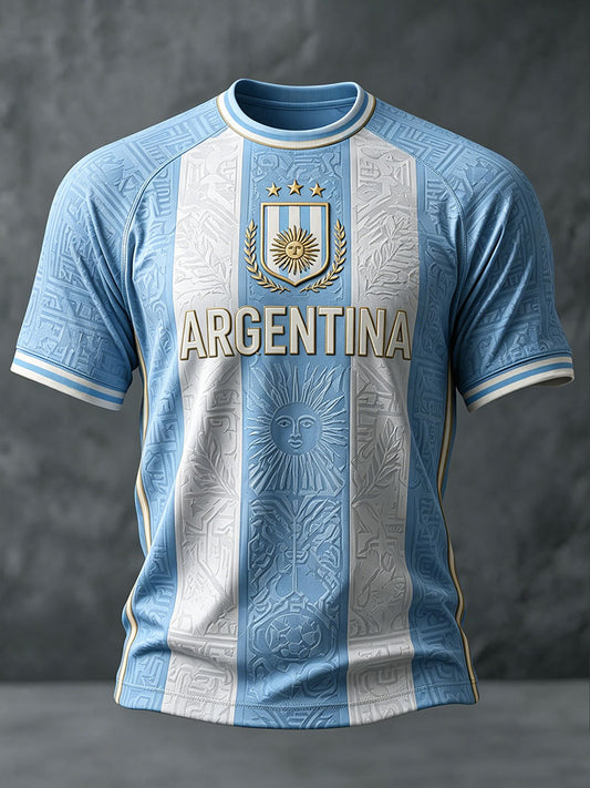 Men's Argentina Football Short Sleeve T-shirt