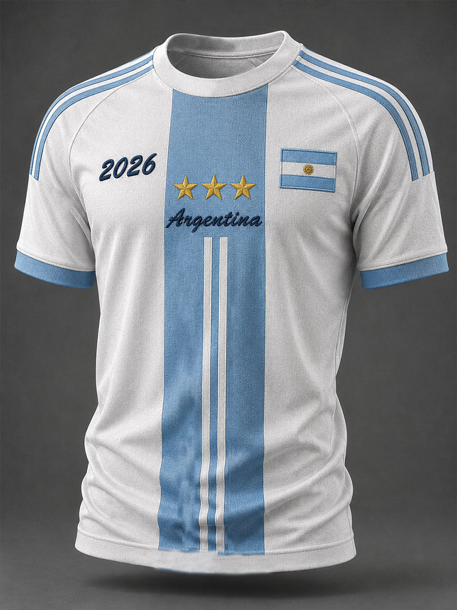 Men's Argentina Football Short Sleeve T-shirt