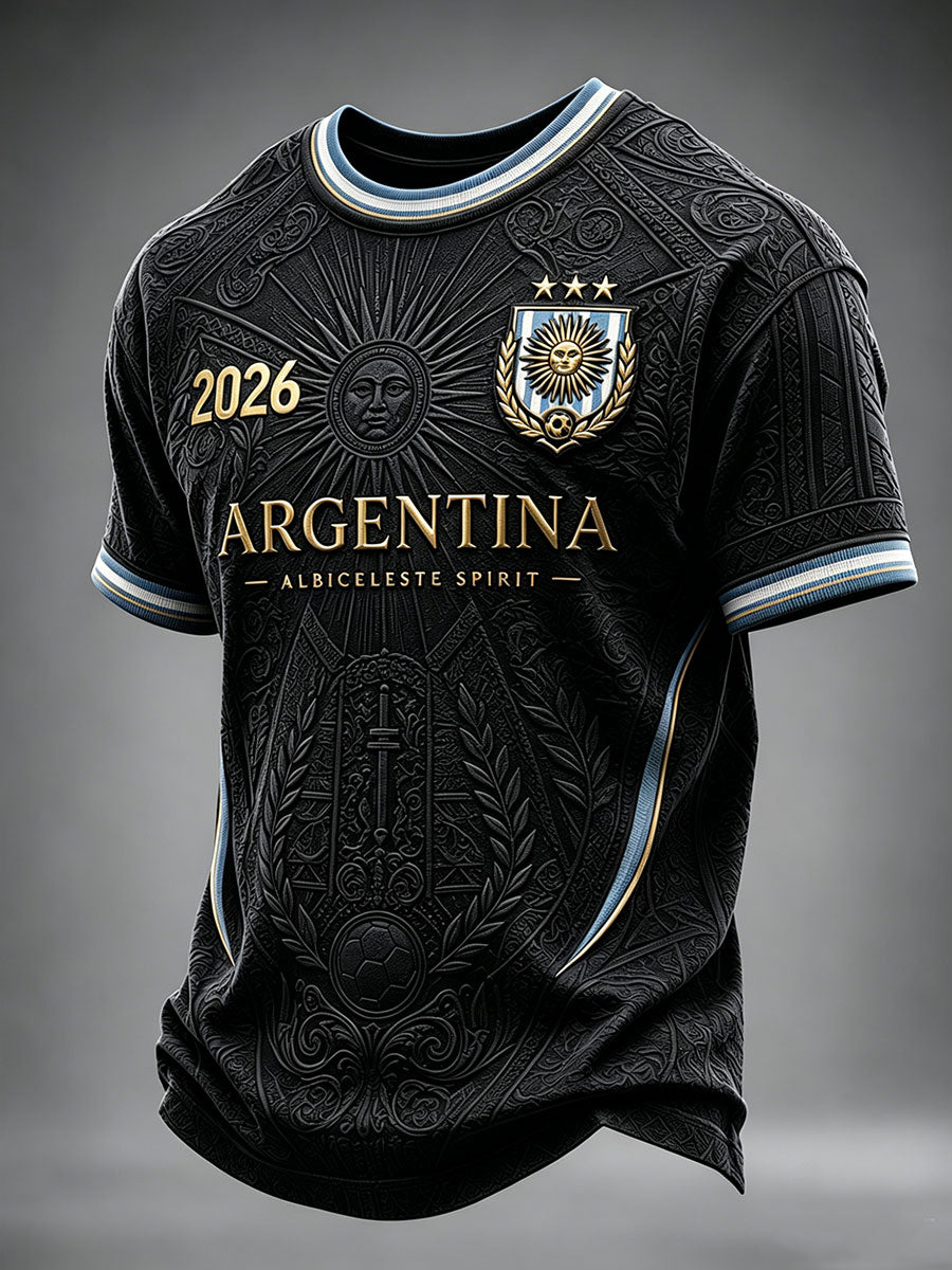 Men's Argentina Football Short Sleeve T-shirt