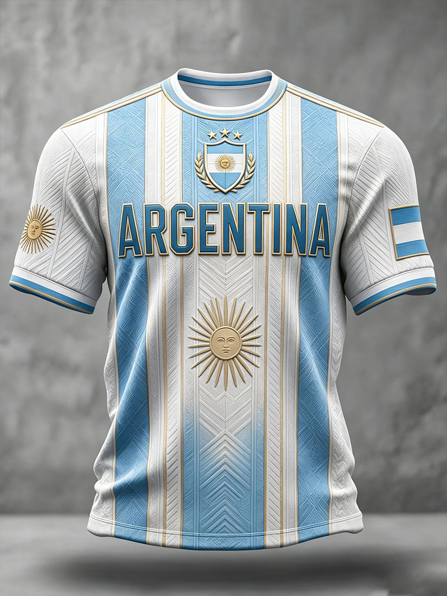 Men's Argentina Football Short Sleeve T-shirt