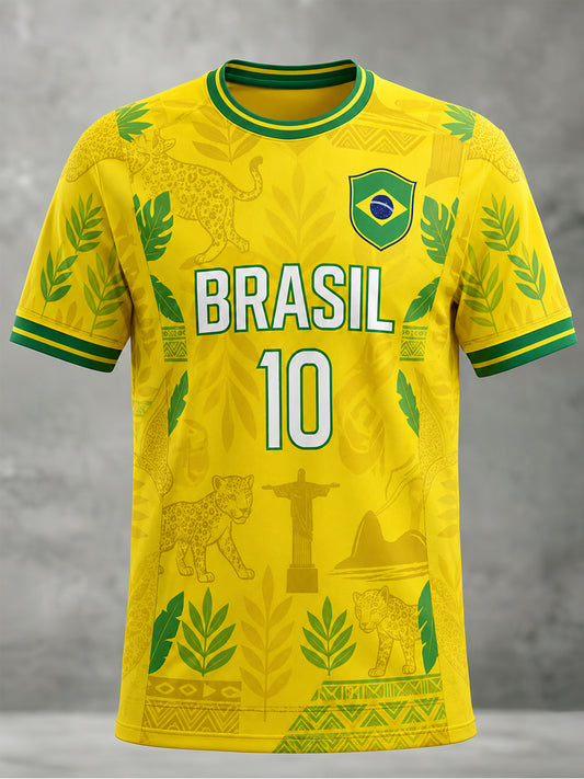 Men's Gift For Football Fans Print Casual Tee