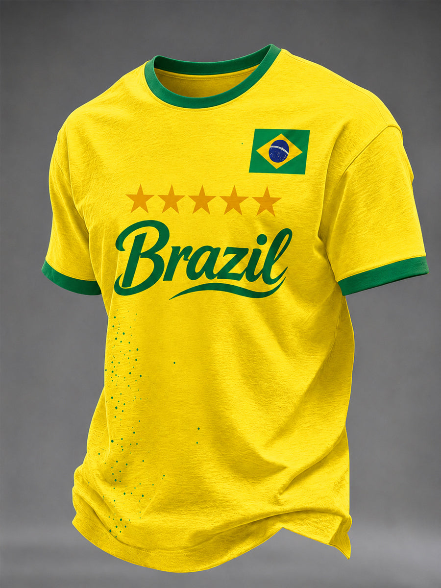 Men's Gift For Football Fans Print Casual Tee