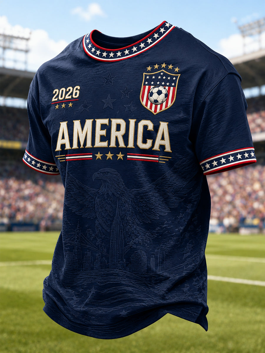 Men's Gift For Soccer Fans Print Casual Tee