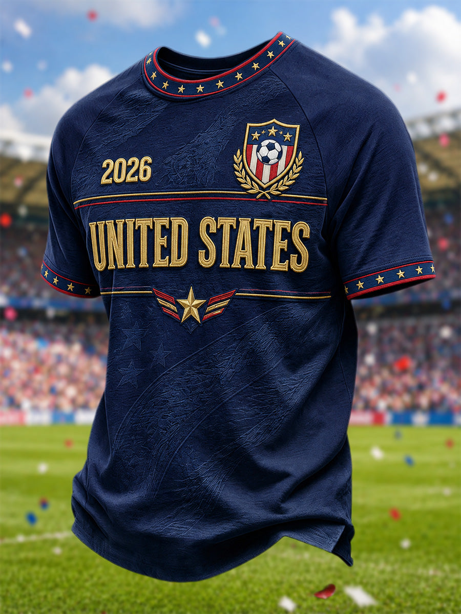 Men's Gift For Soccer Fans Print Casual Tee