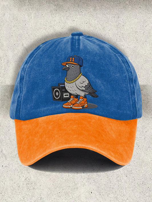 Unisex Basketball Pigeon Retro Cap