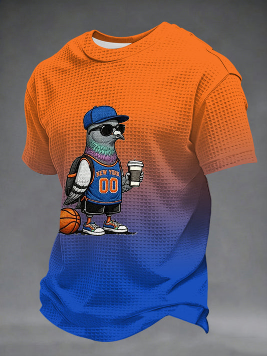 Men's Basketball Pigeon Retro Waffle T-shirt