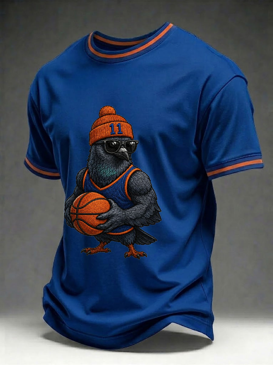 Men's Basketball Pigeon Print T-shirt