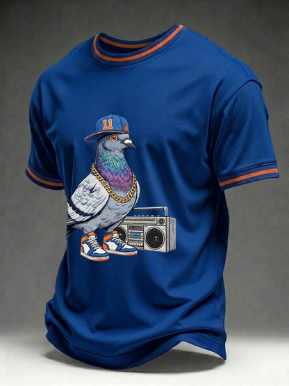 Men's Basketball Pigeon Print T-shirt