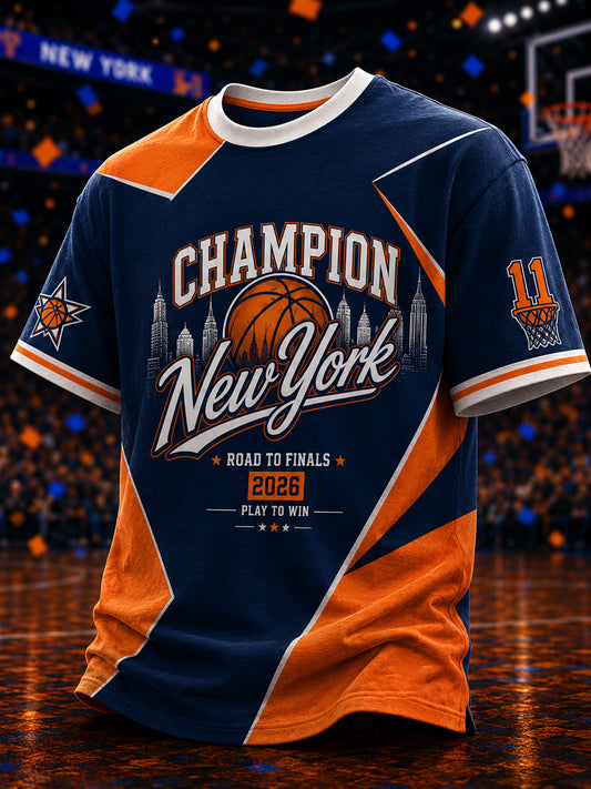 Men's Basketball Fans Printed T-shirt