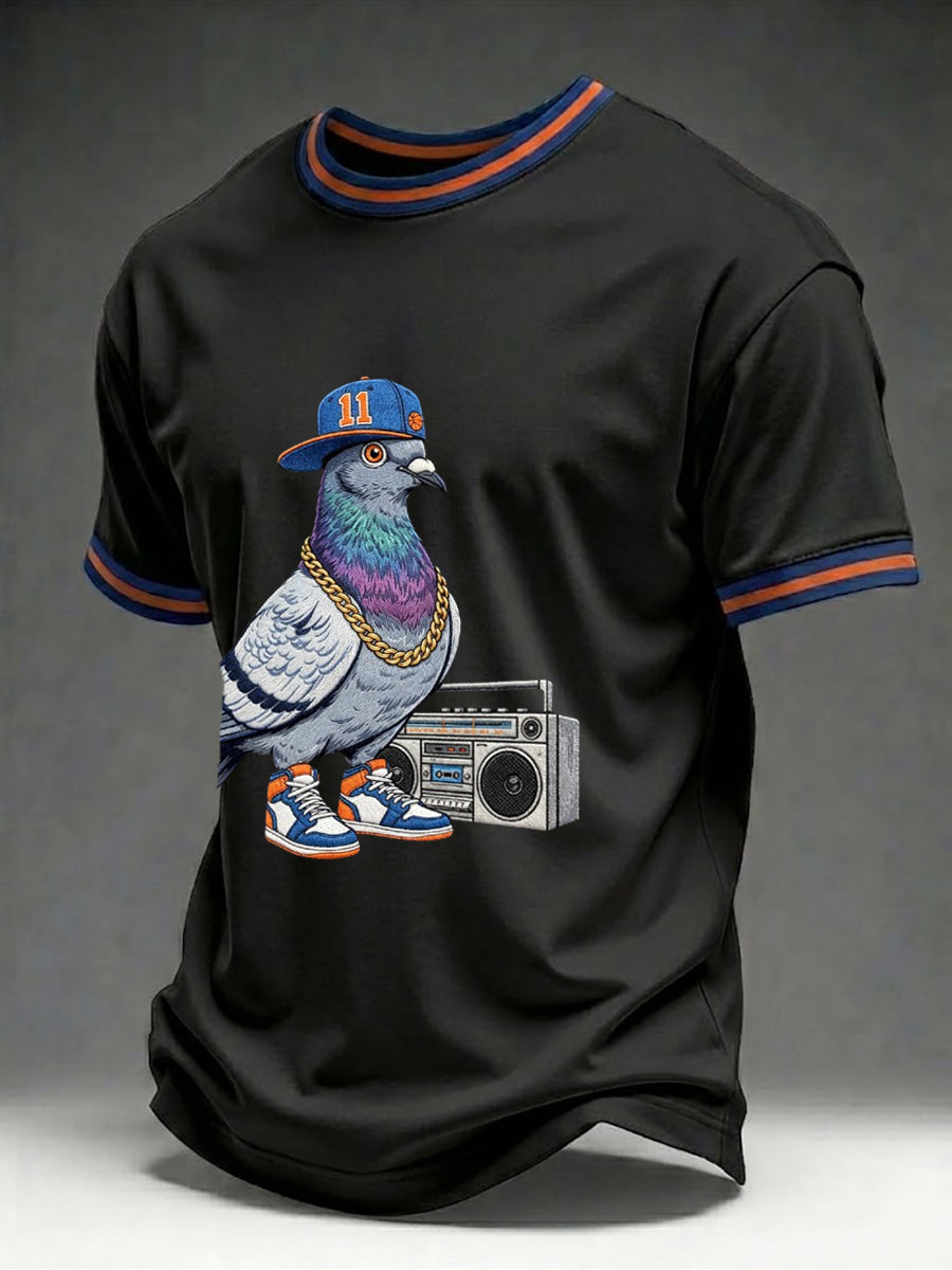 Men's Basketball Pigeon Print T-shirt