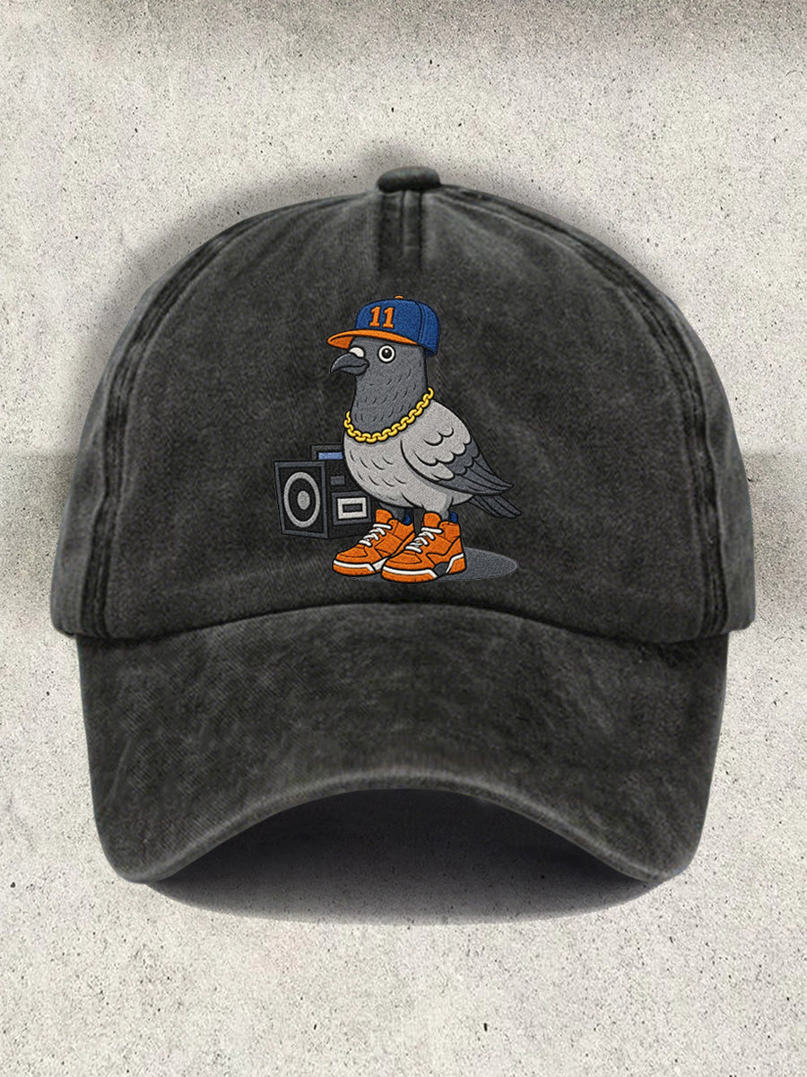 Unisex Basketball Pigeon Retro Cap