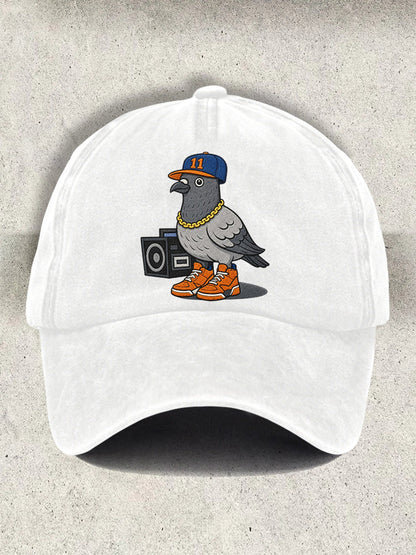 Unisex Basketball Pigeon Retro Cap