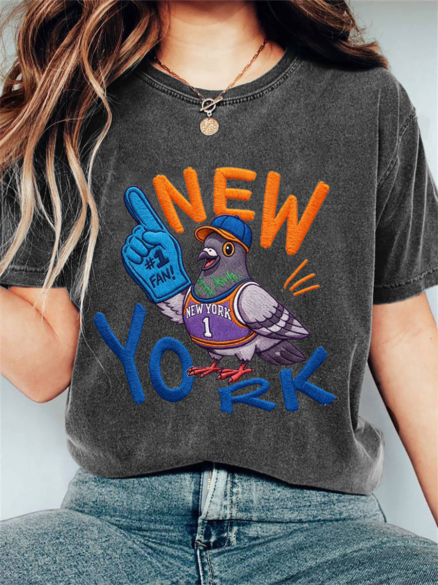 Women's Basketball Pigeon Retro T-shirt