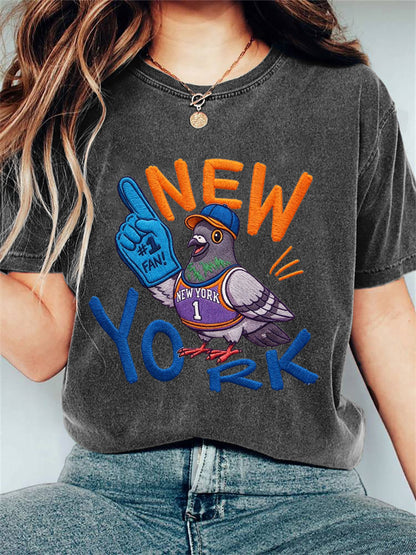 Women's Basketball Pigeon Retro T-shirt