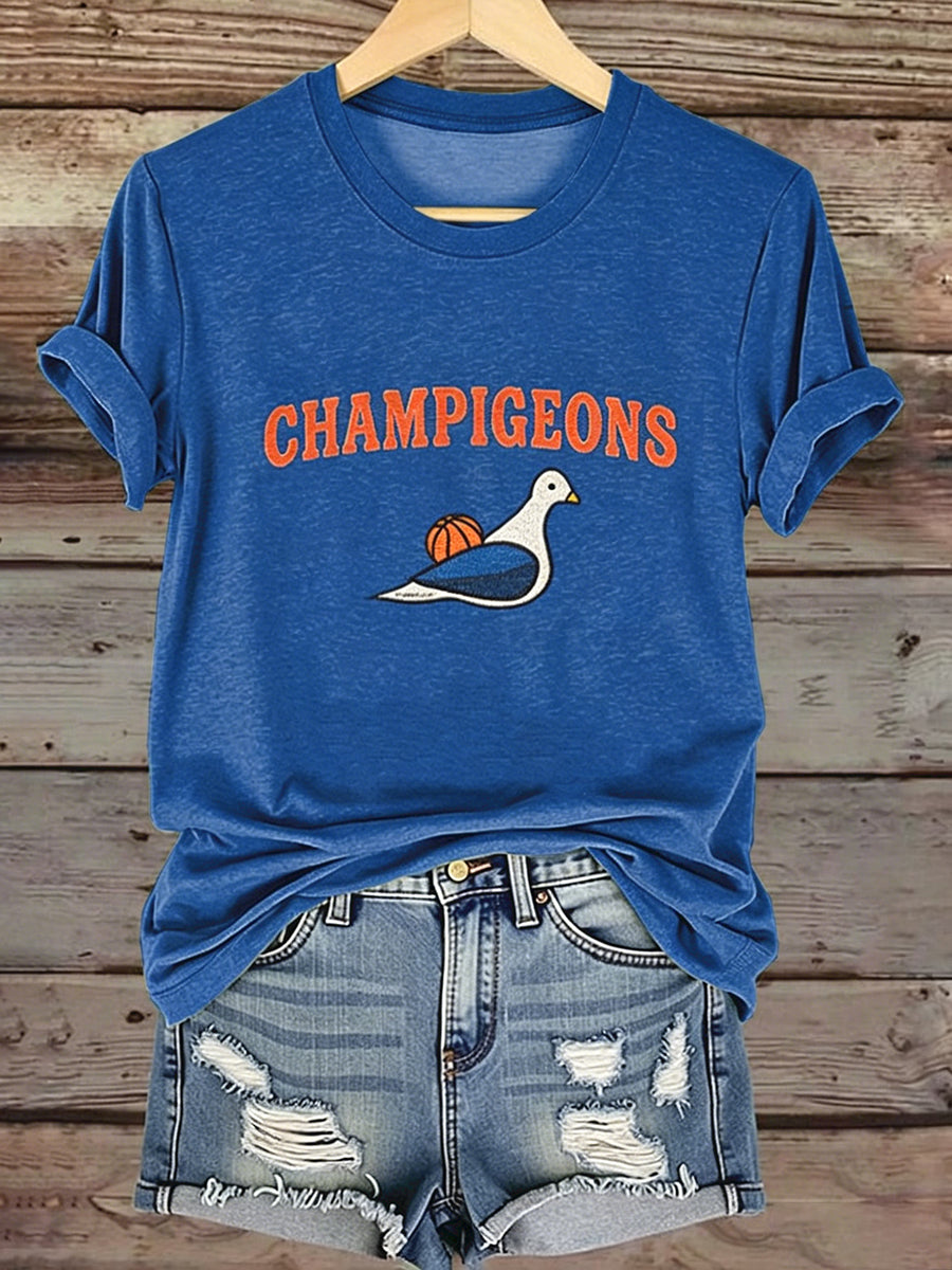 Women's Basketball Pigeon Retro T-shirt