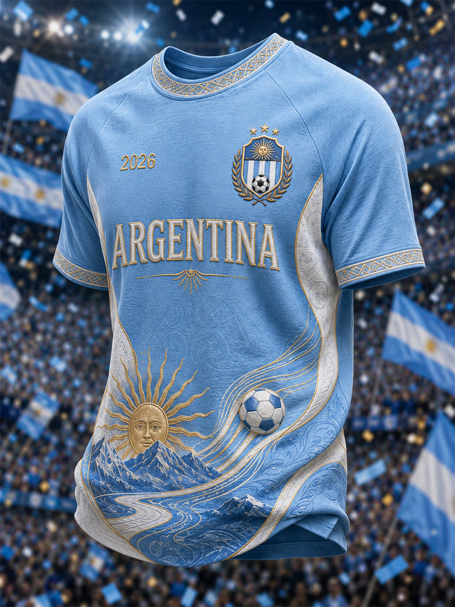 Men's Gift For Football Fans Print Casual Tee