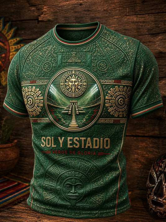 Men's Mexico Pride Art Printed T-shirt
