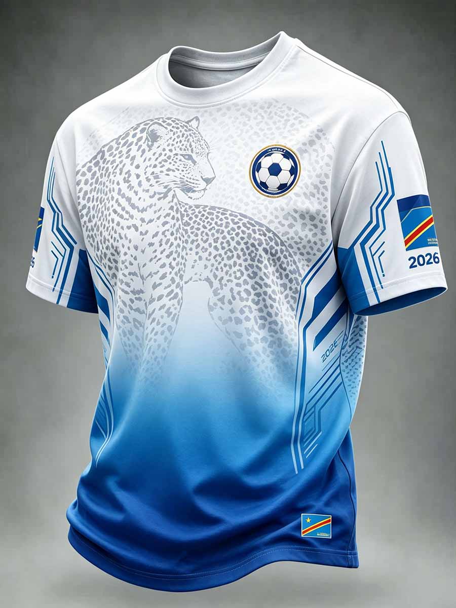 Men's Vintage Football Printed Souvenir T-Shirt