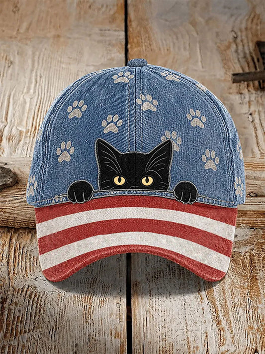 Cat Print Casual Unisex Cap