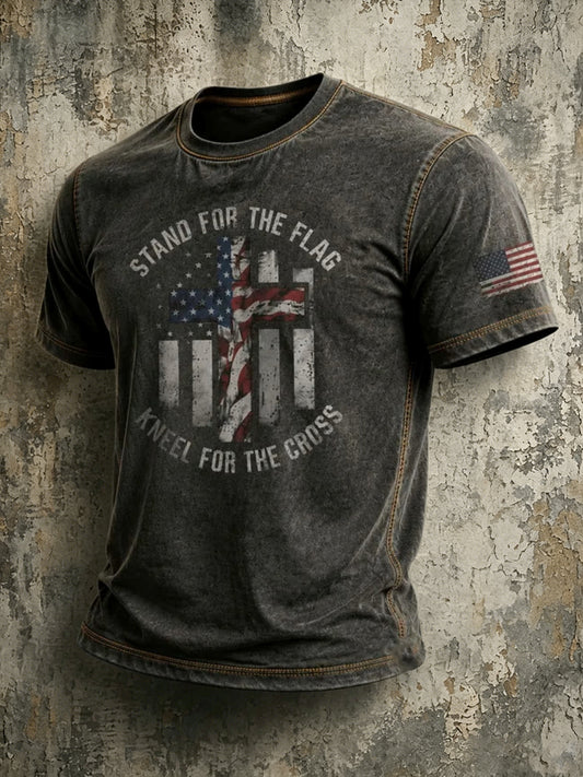 Men's Independence Day 4th of July Art Printed T-shirt
