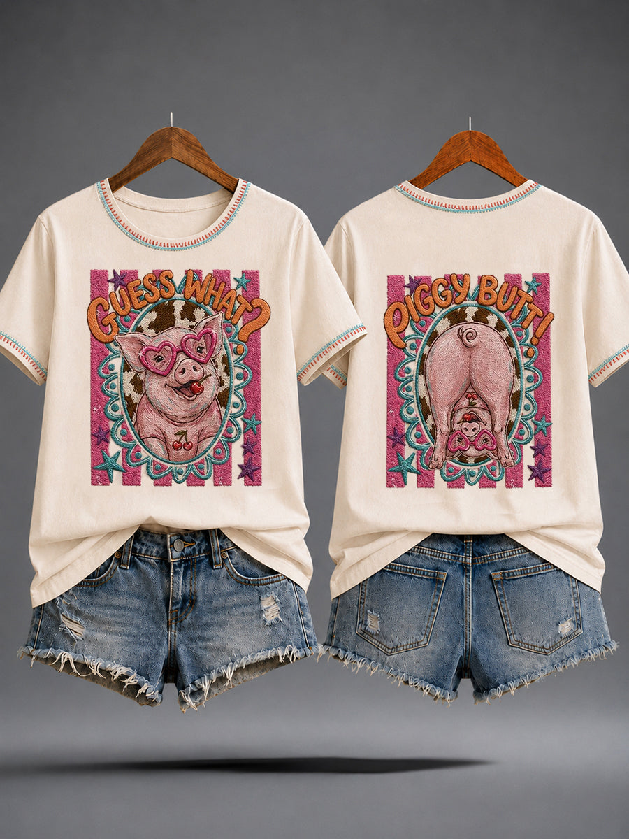 Women's Funny 4th of July Print Casual T-shirt