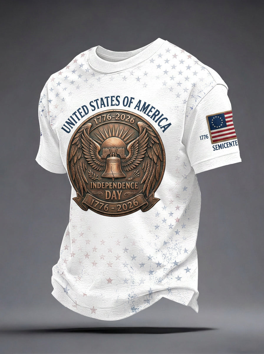 Men's Independence Day Print Short-Sleeve T-Shirt