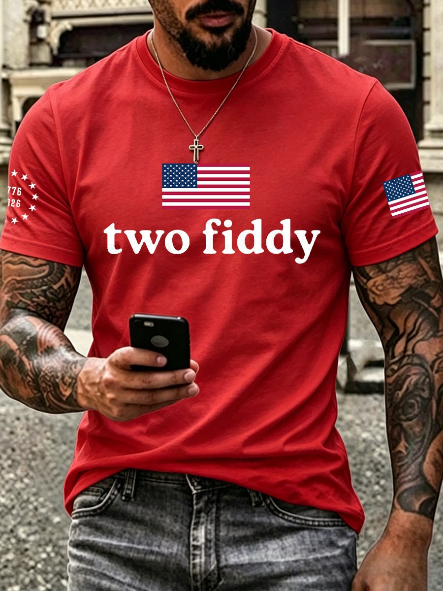 Men's Two Fiddy Print T-Shirt