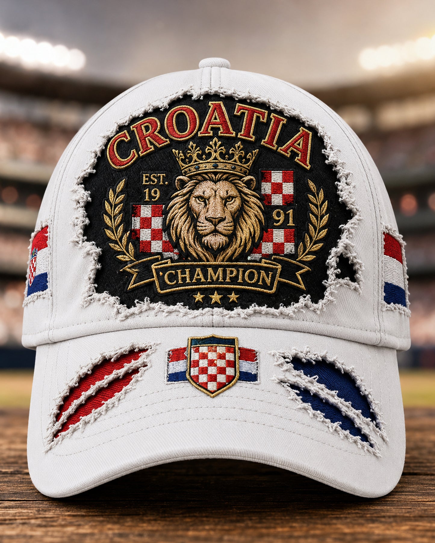 Unisex Croatian Football Match Cheering Art Print Hat