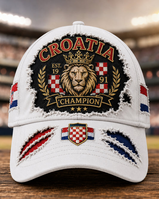 Unisex Croatian Football Match Cheering Art Print Hat