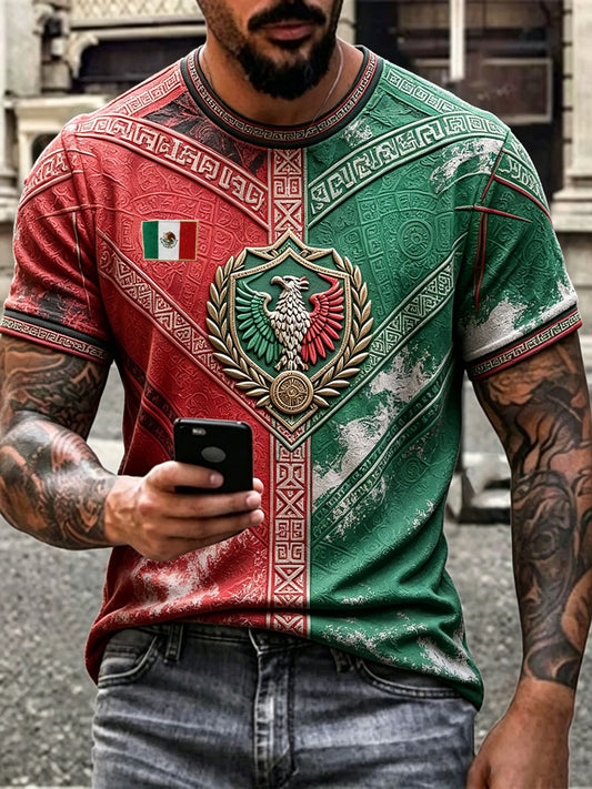 Men's Mexico Pride Art Printed T-shirt