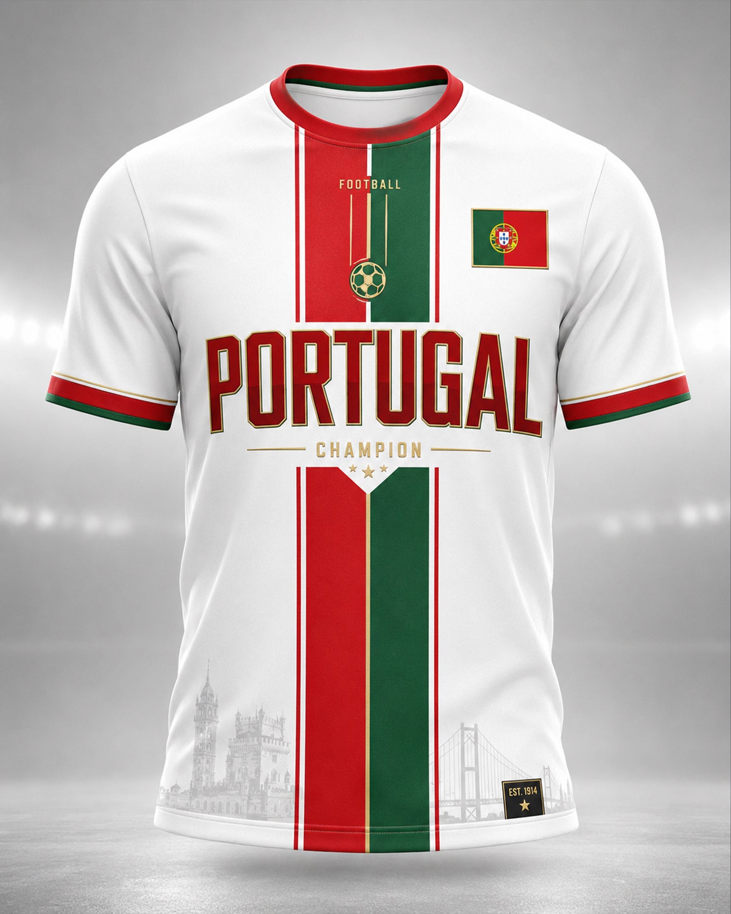 Men's Portugal Football Match Support Art Print T-Shirt