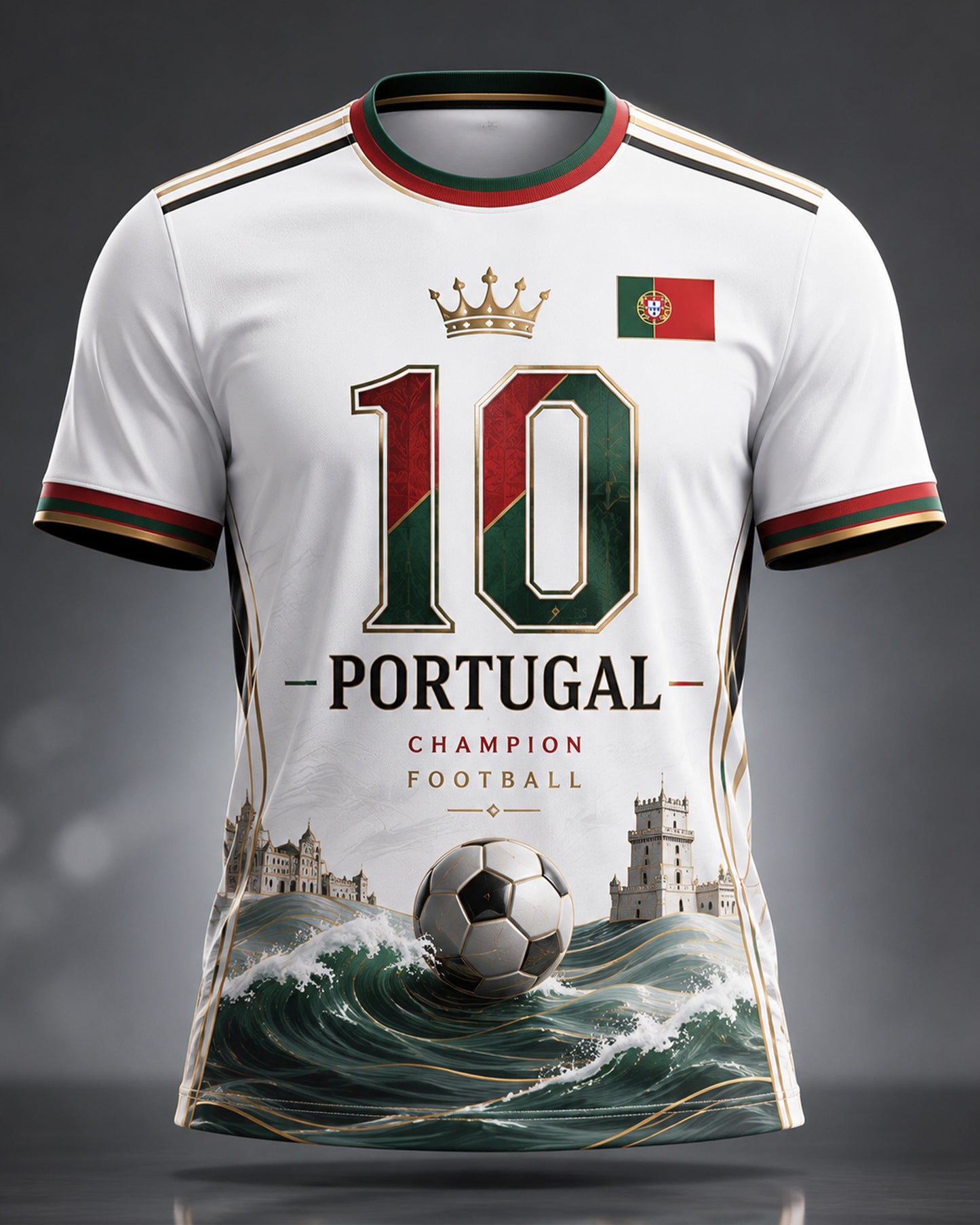 Men's Portugal Football Match Support Art Print T-Shirt