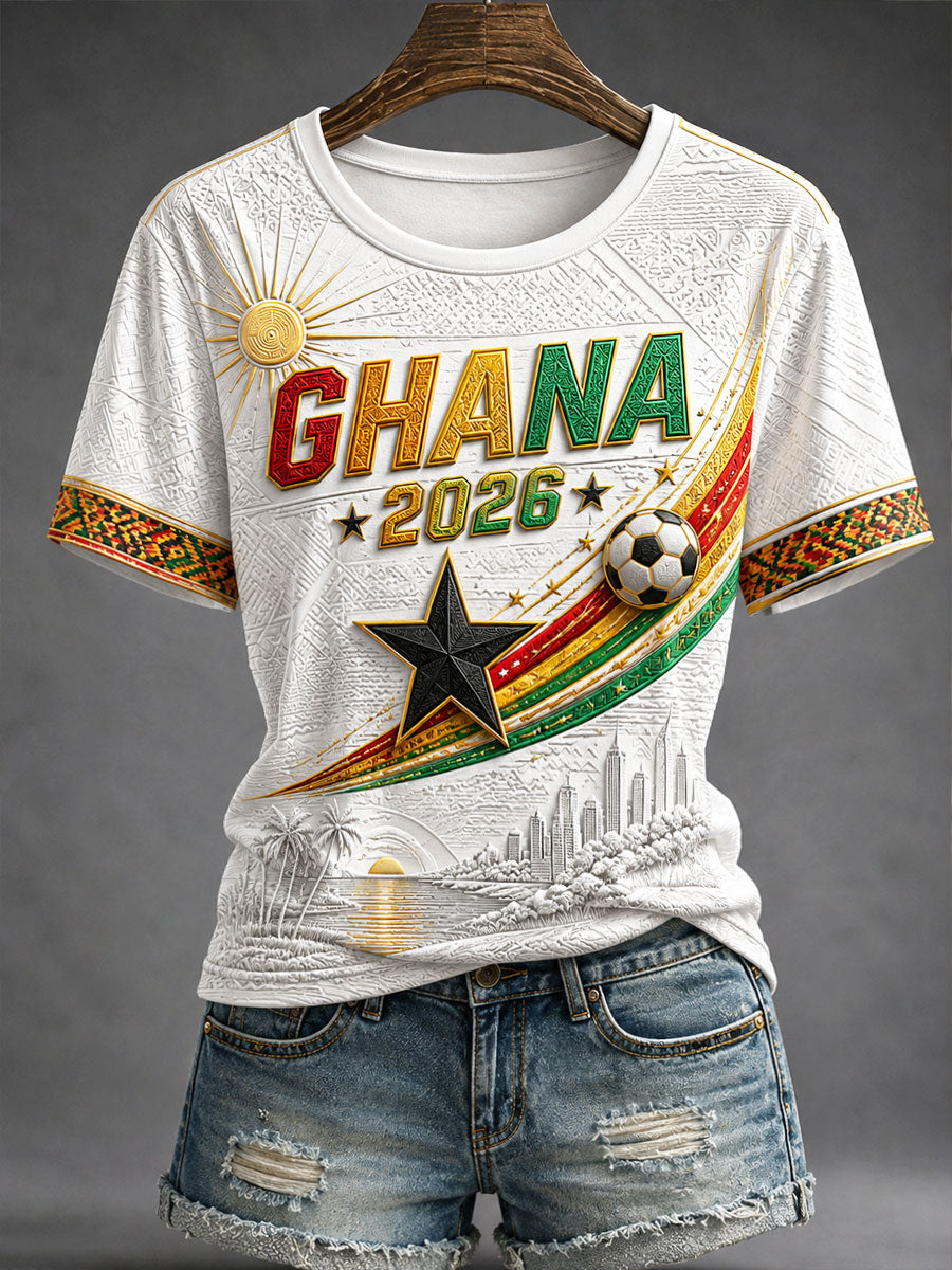 Women's 2026 Ghana Football Style T-shirt