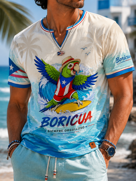 Men's Puerto Rico Printed short sleeves t-shirt