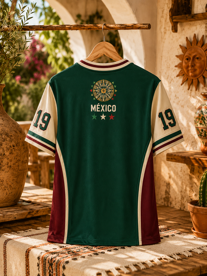 Men's Mexico Pride Art Printed V-neck T-shirt