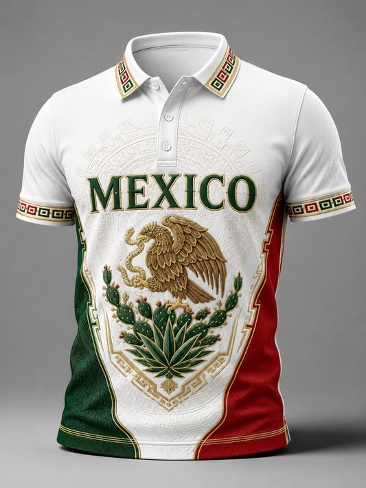 Men's Mexican Pride Printed Casual Polo
