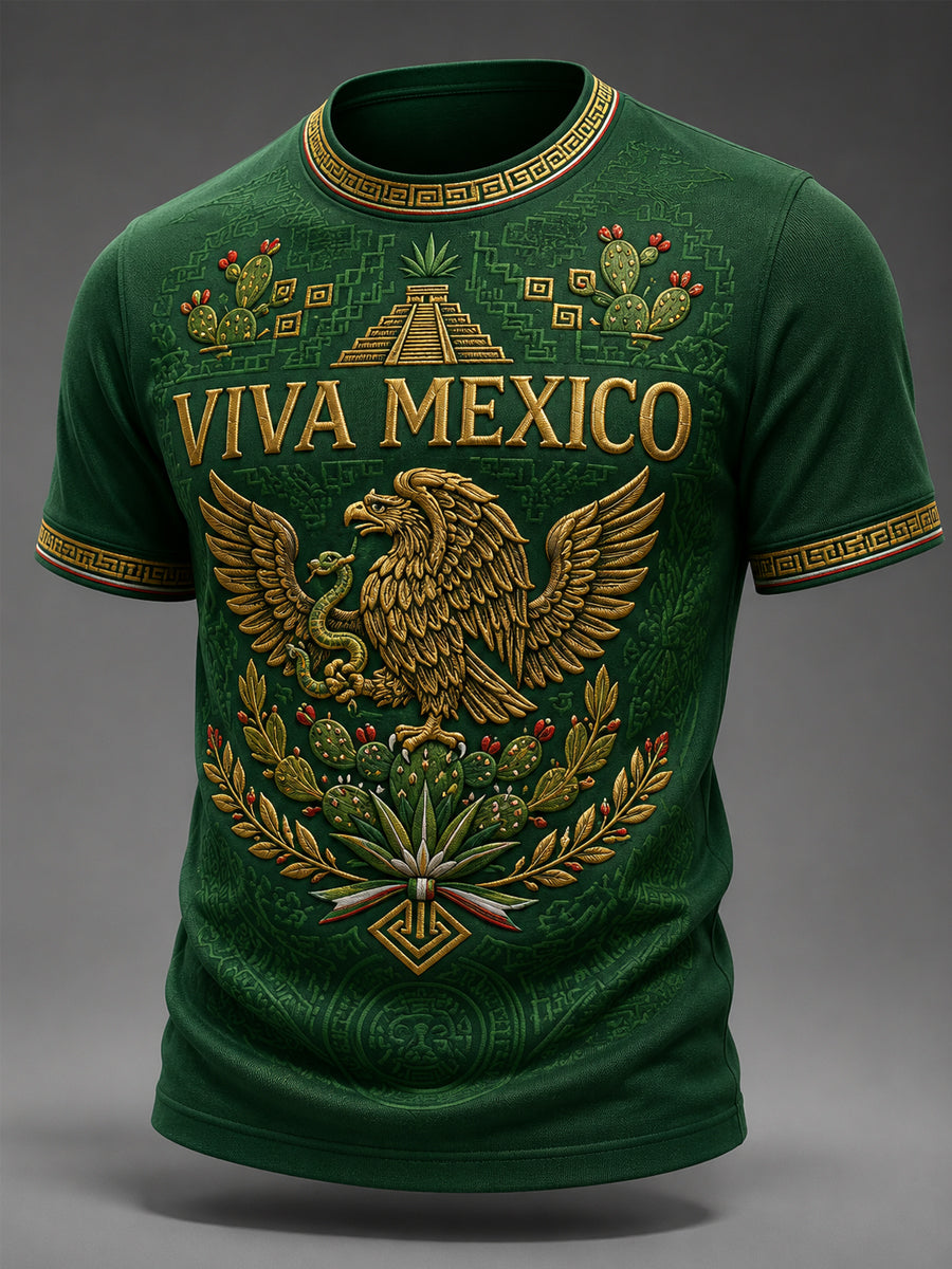 Men's Mexican Pride Printed Casual Tee