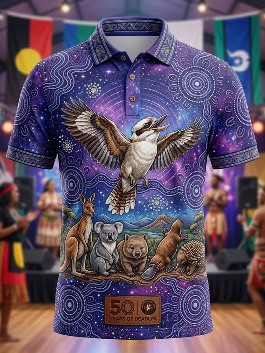 Men's AU Aboriginal Culture Printed polo shirt