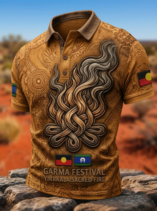 Men's AU Garma Festival Printed Polo Shirt