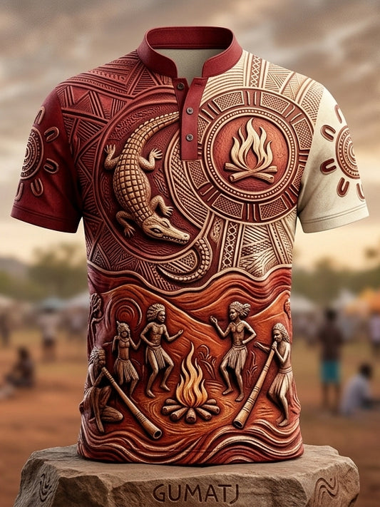 Men's AU Garma Festival Printed Short-Sleeve T-Shirt