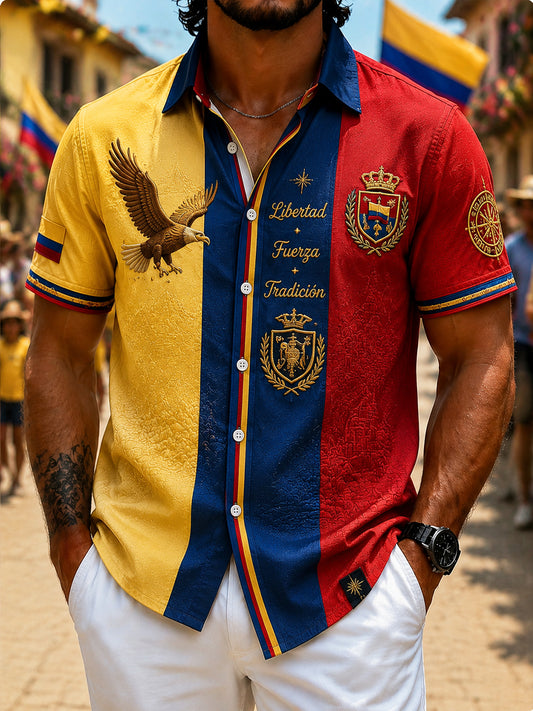 Men's Retro Columbia Eagle Free Casual Shirt