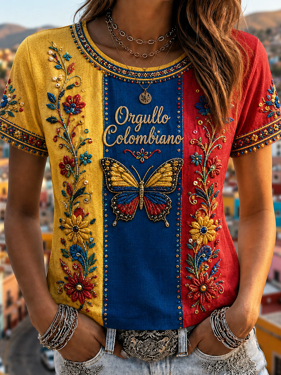 Women's Columbia Classic Butterfly-Print Casual T-Shirt