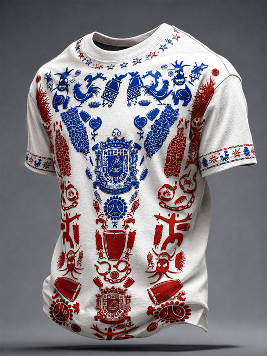 Men's Puerto Rico Pride Art Printed T-shirt