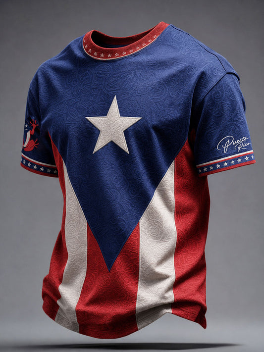 Men's Puerto Rico Art Printed T-shirt