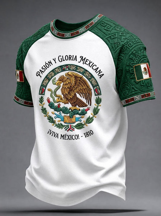 Men’s Mexico Independence Day Print Casual Short-Sleeve T-Shirt