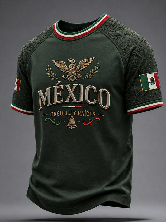 Men’s Mexico Independence Day Print Casual Short-Sleeve T-Shirt