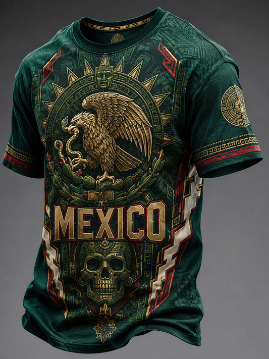 Men's Mexican Independence Day Commemorative Art Print T-Shirt