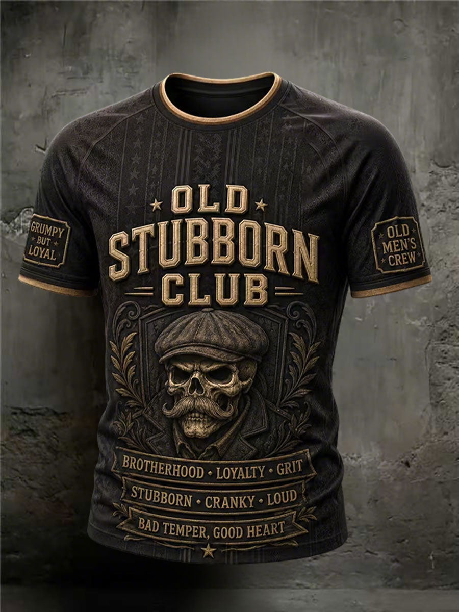 Men's Old Fuckers Club Printed Casual T-Shirt