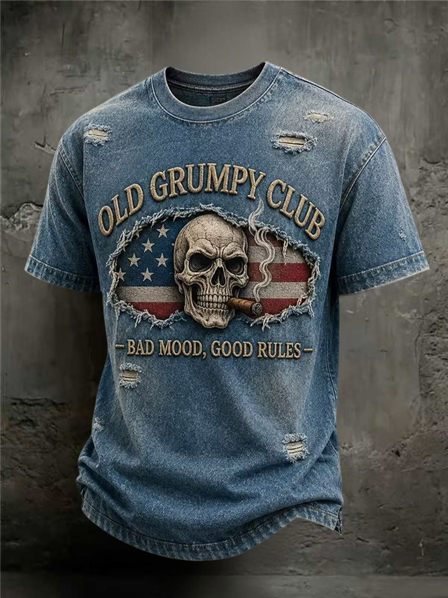 Men's Old Fuckers Club Printed Casual T-Shirt